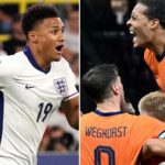 netherlands national football team vs england national football team stats